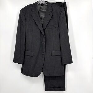 Joseph & Feiss International Trio Wool Gray 2 Piece Suit Size 44R